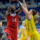 Tina Charles vies for the ball with Australia's Cayla Francis during the 2014 FIBA Women’s World Championships game Oct. 4, 2014, in Istanbul.
OZAN KOSE/AFP/Getty Images